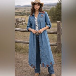 Blue Denim Maxi Dress